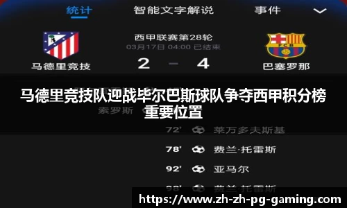 马德里竞技队迎战毕尔巴斯球队争夺西甲积分榜重要位置
